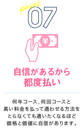 自信があるから都度払い
