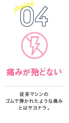 痛みが殆どない